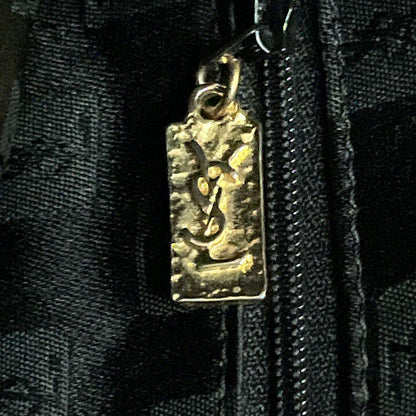 Yves Saint Laurent YSL Logo Handbag Shoulder Strap Nylon Navy Y2k