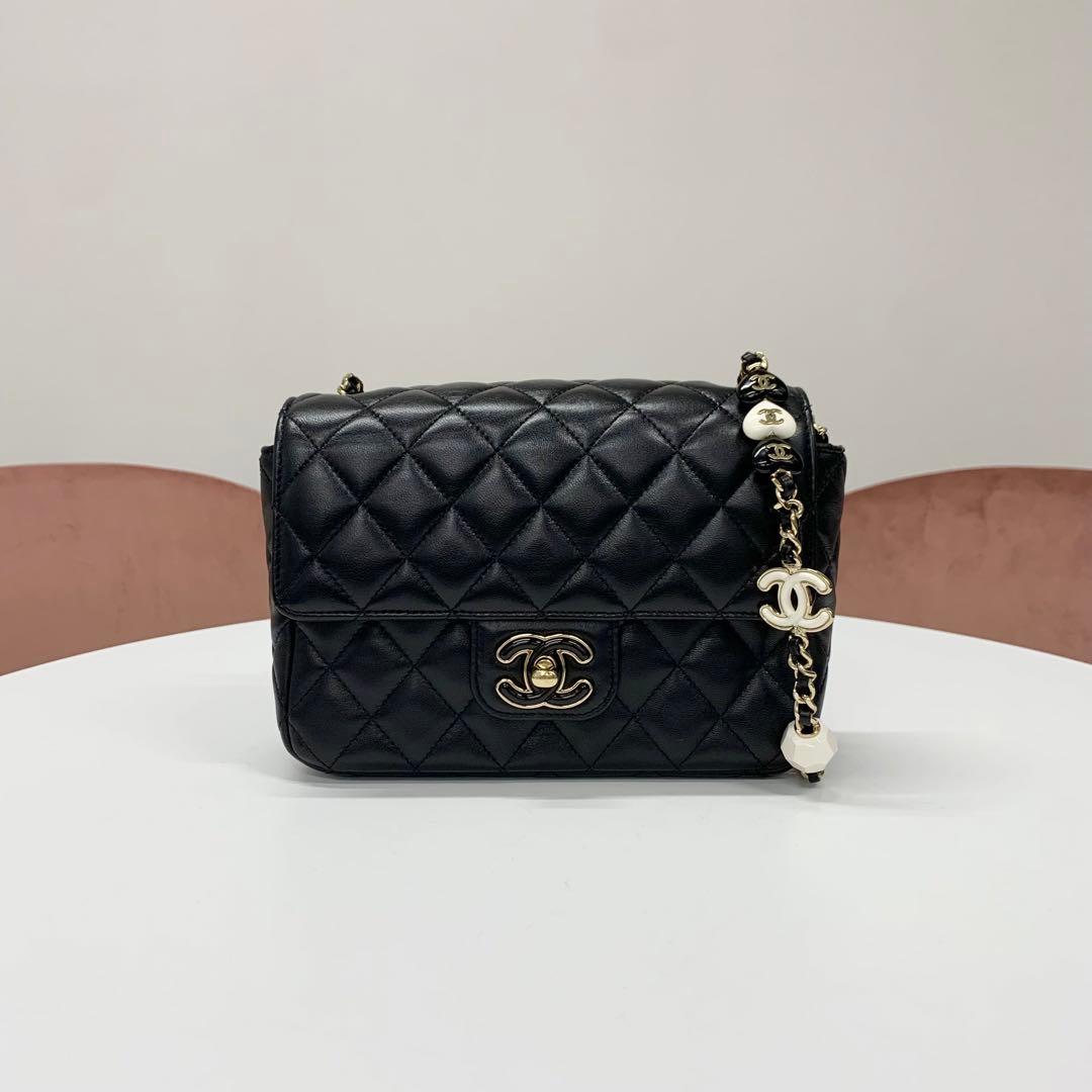 Chanel Quilted CC Logo Heart Chain Shoulder