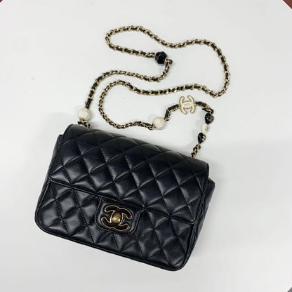 Chanel Quilted CC Logo Heart Chain Shoulder — view 5
