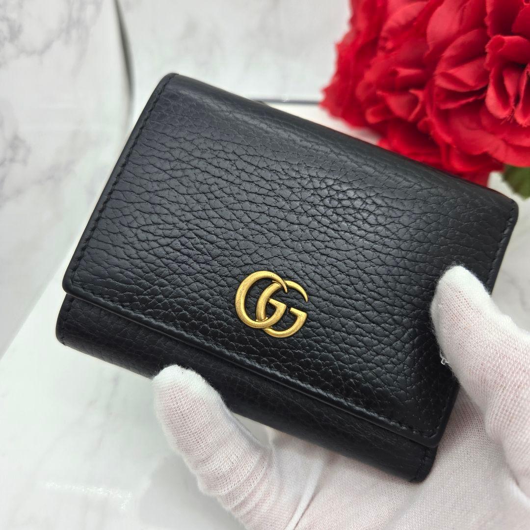Gucci Fold Wallet GG Marmont Black — view 3