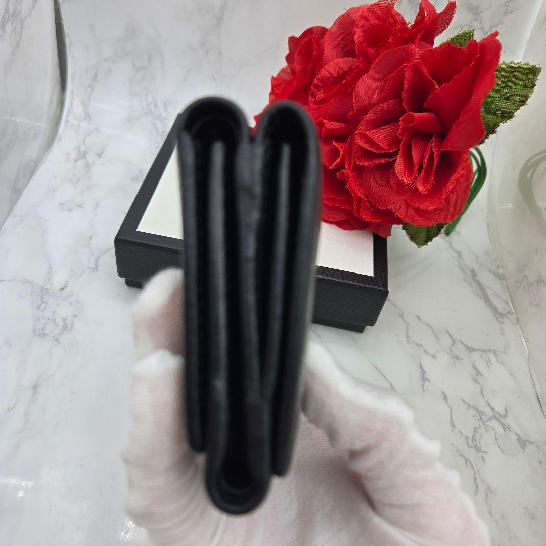 Gucci Fold Wallet GG Marmont Black — view 8