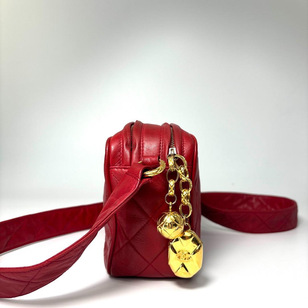 Chanel Super Quilted Lambskin Shoulder Bag Double Charm — view 4