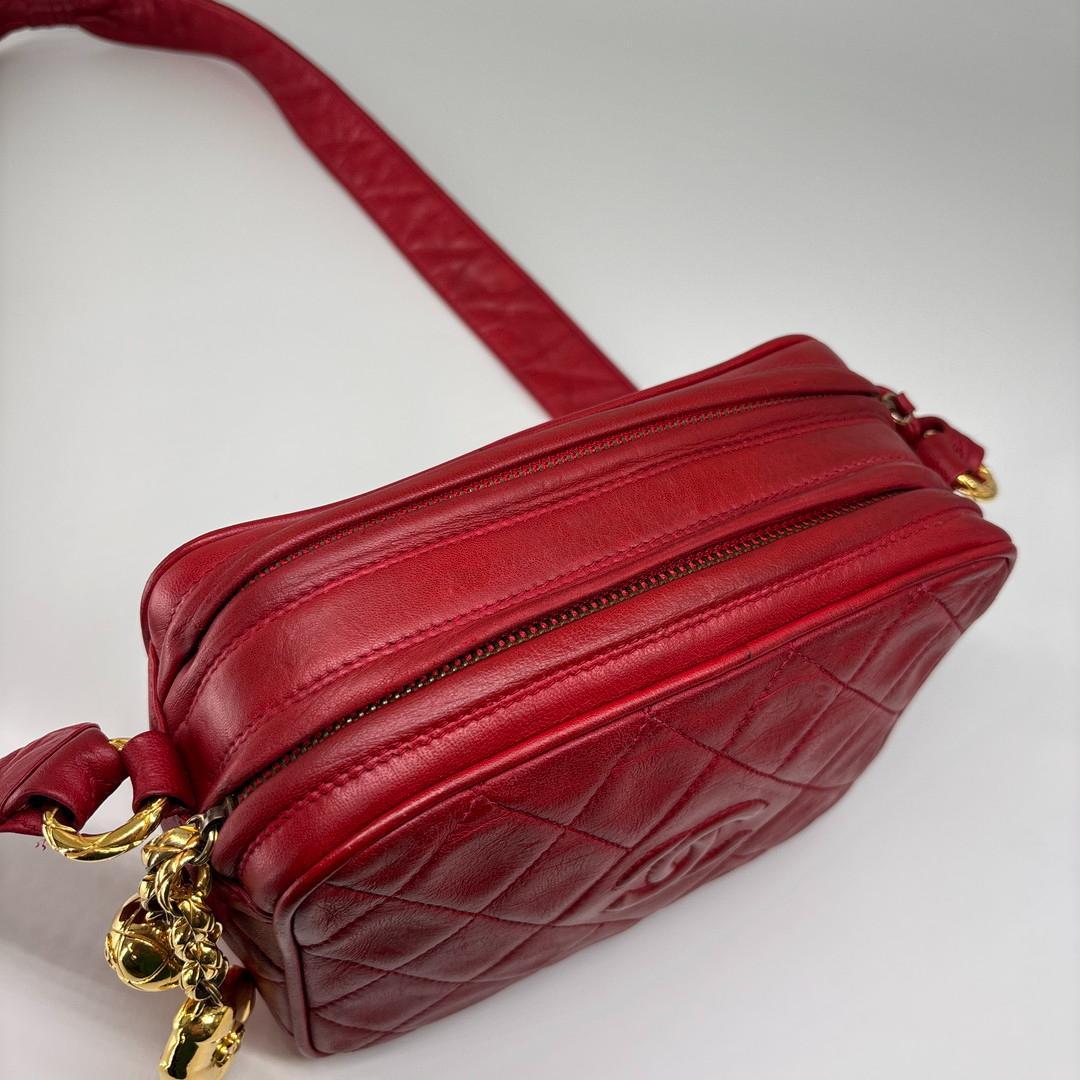 Chanel Super Quilted Lambskin Shoulder Bag Double Charm — view 6