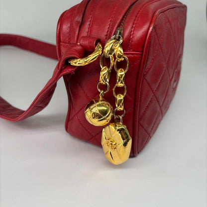Chanel Super Quilted Lambskin Shoulder Bag Double Charm — view 7