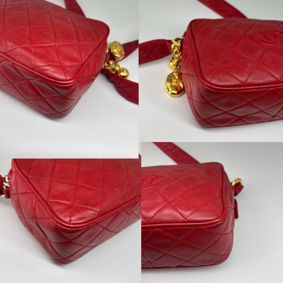 Chanel Super Quilted Lambskin Shoulder Bag Double Charm — view 8