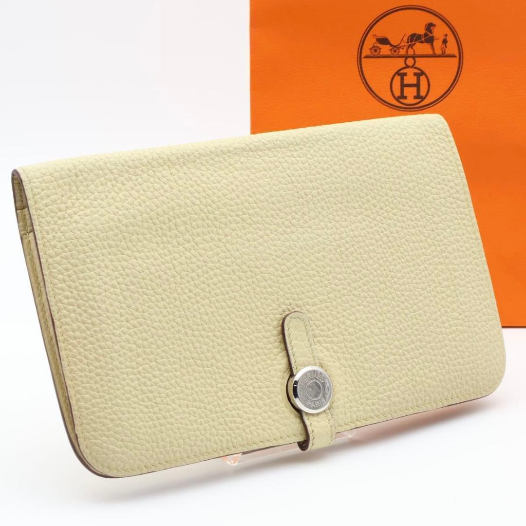 Hermes Dogon GM Taurillon Cream Wallet