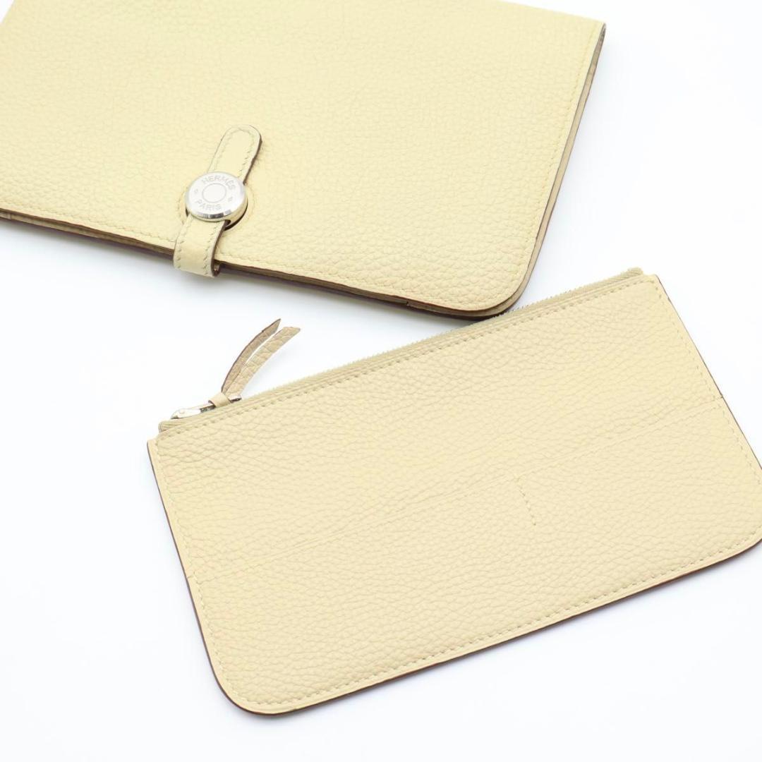 Hermes Dogon GM Taurillon Cream Wallet — view 2