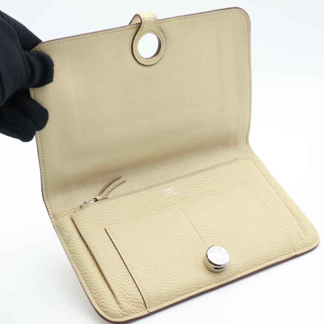 Hermes Dogon GM Taurillon Cream Wallet — view 3