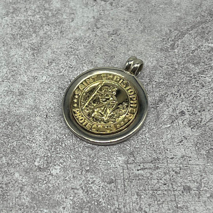 Tiffany & Co St Christopher Pendant Silver YG