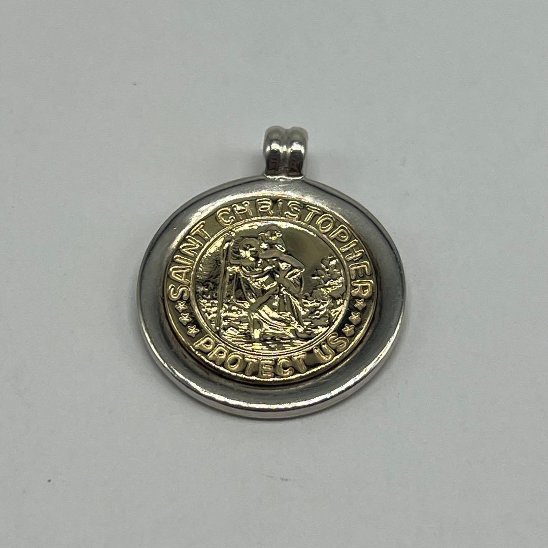 Tiffany & Co St Christopher Pendant Silver YG — view 2