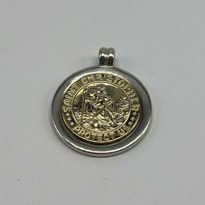 Tiffany & Co St Christopher Pendant Silver YG — view 2
