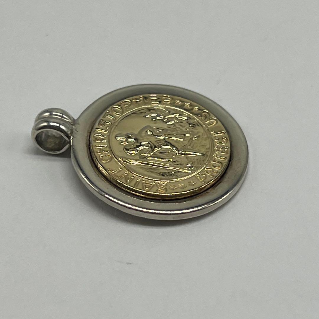 Tiffany & Co St Christopher Pendant Silver YG — view 5
