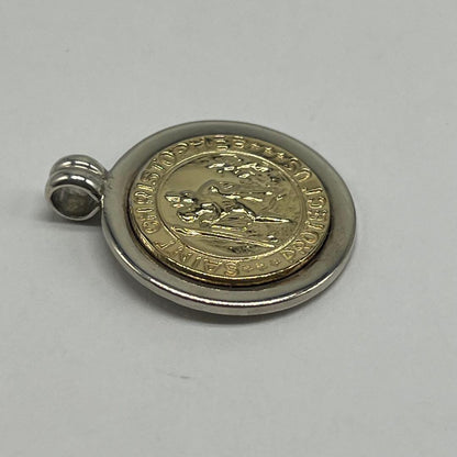Tiffany & Co St Christopher Pendant Silver YG — view 5