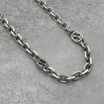 Gucci Interlocking Necklace Silver