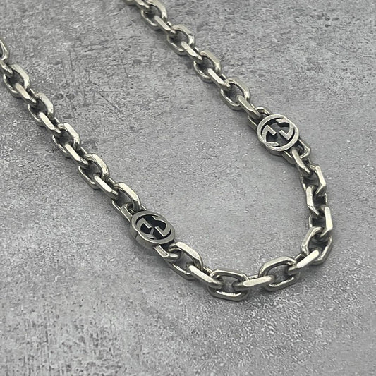 Gucci Interlocking Necklace Silver