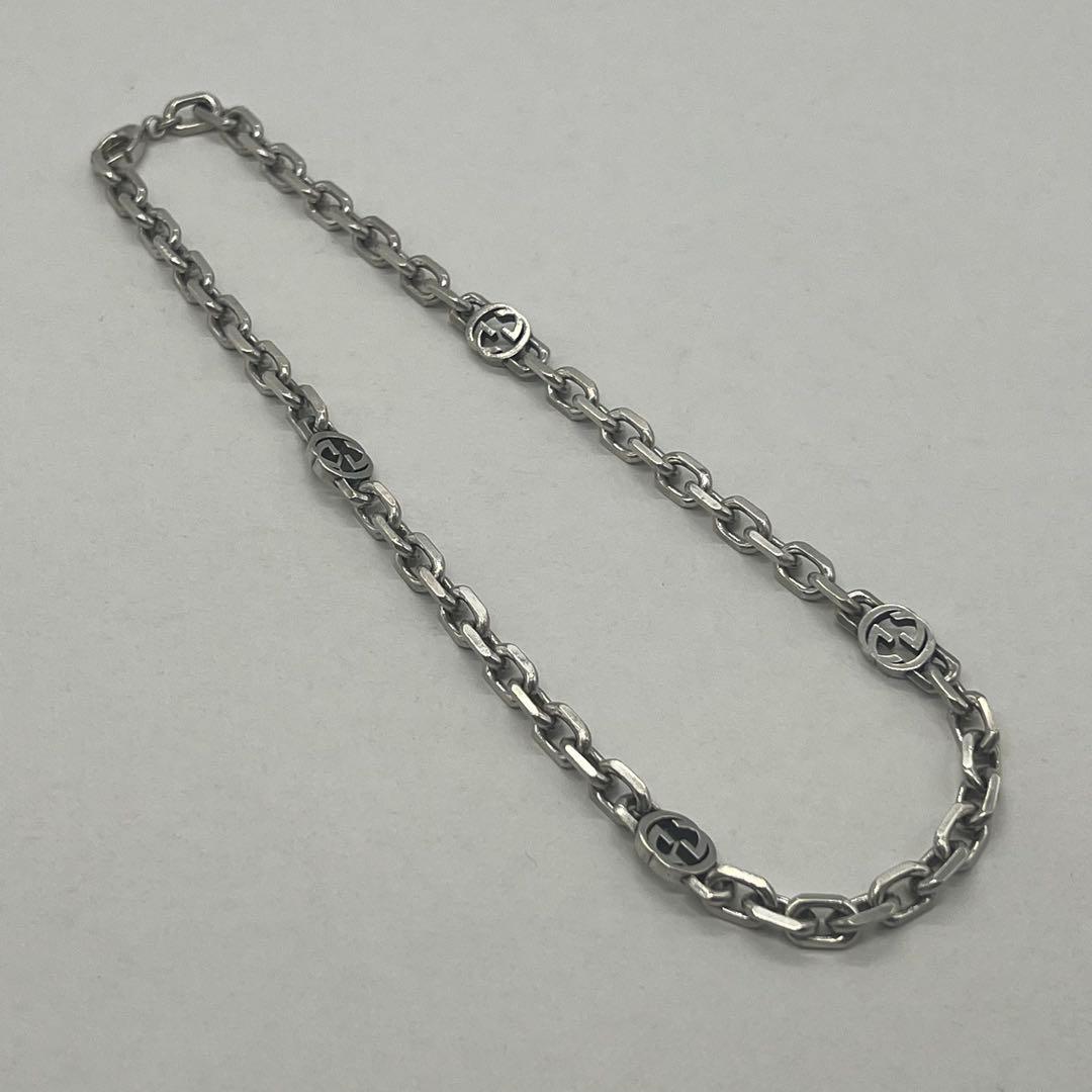 Gucci Interlocking Necklace Silver — view 2
