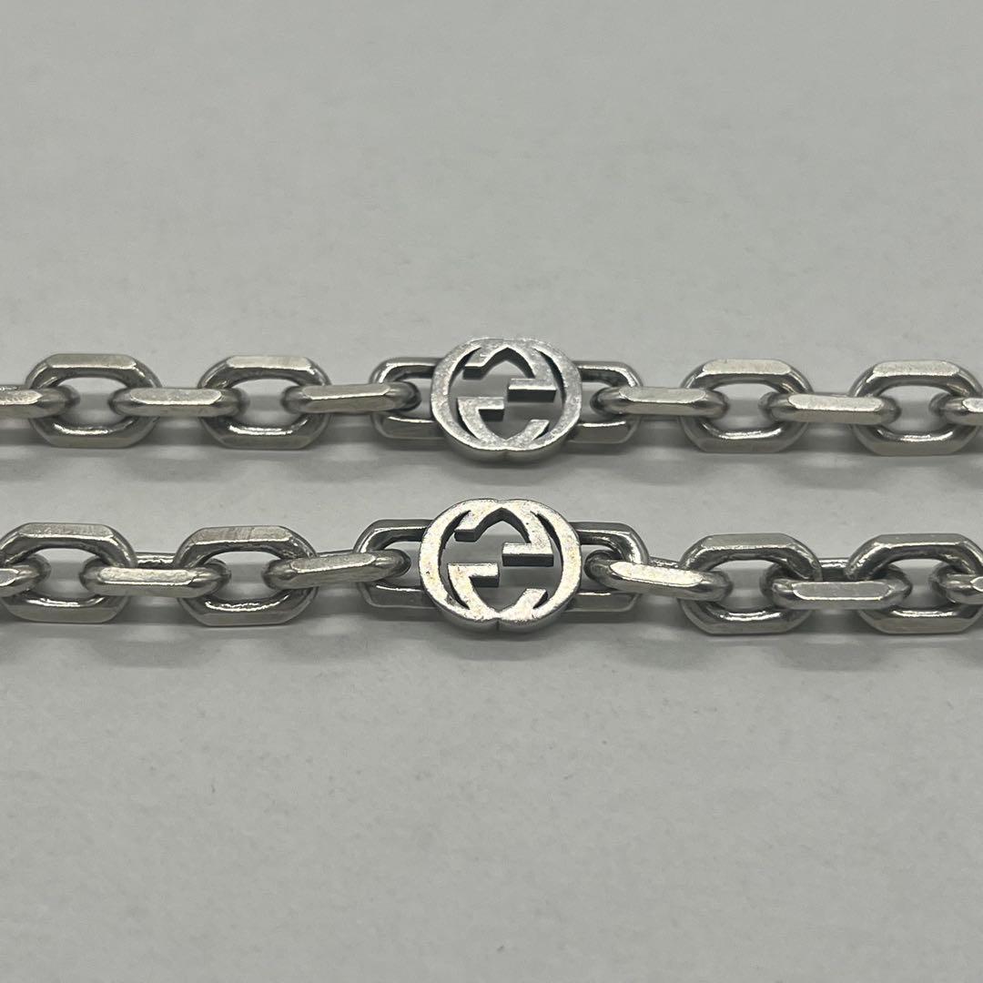 Gucci Interlocking Necklace Silver — view 9