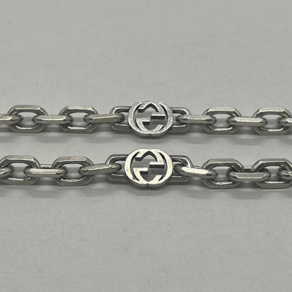 Gucci Interlocking Necklace Silver — view 9
