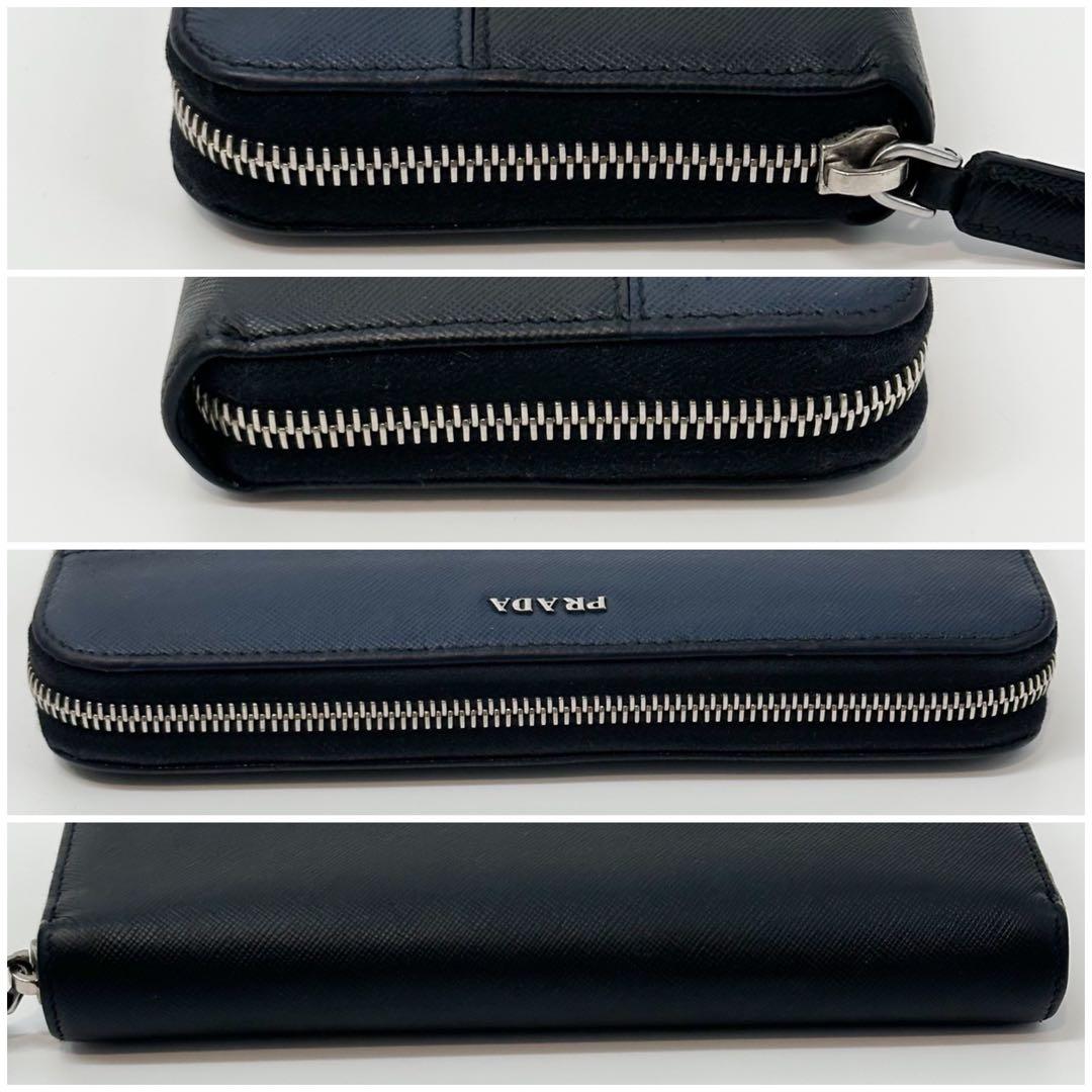 Prada Saffiano Zip Around Wallet Bicolor — view 7