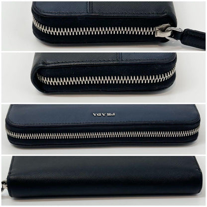 Prada Saffiano Zip Around Wallet Bicolor — view 7