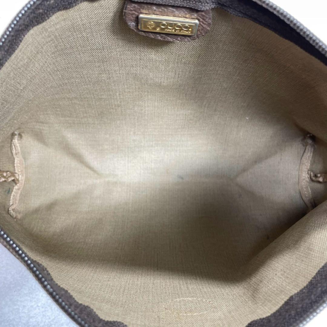 Gucci GG Clutch Brown Beige Leather Logo — view 4