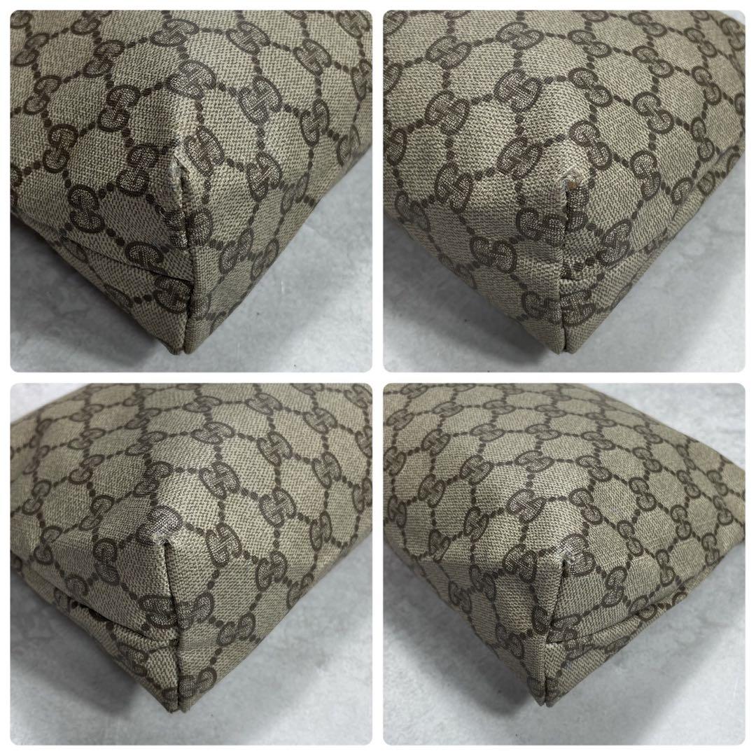 Gucci GG Clutch Brown Beige Leather Logo — view 7