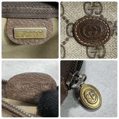 Gucci GG Clutch Brown Beige Leather Logo — view 8