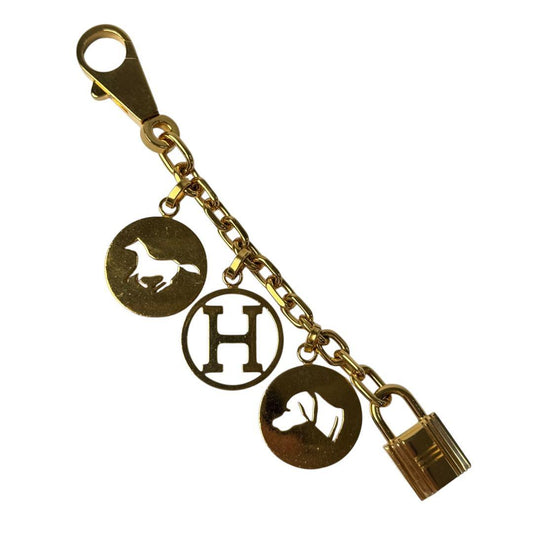 Hermes Amulet 4 Bulllock Bag Charm GD Gold