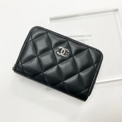 Chanel Quilted Lambskin CC Logo Coin Case Card