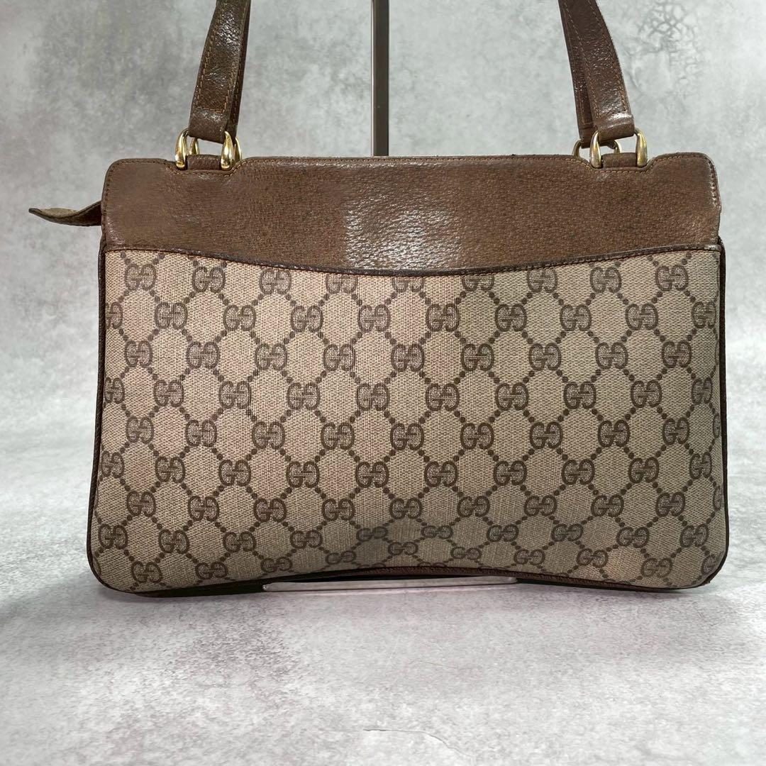 Gucci GG Shoulder Bag Brown Beige Leather — view 3