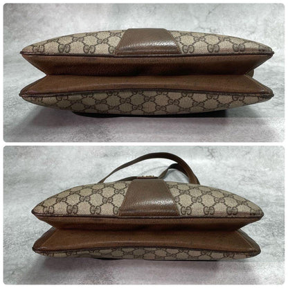 Gucci GG Shoulder Bag Brown Beige Leather — view 8