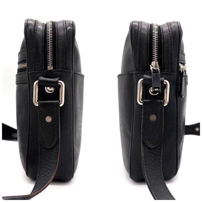 Louis Vuitton Taiga Dimitri Shoulder Bag Ardoise Black — view 5