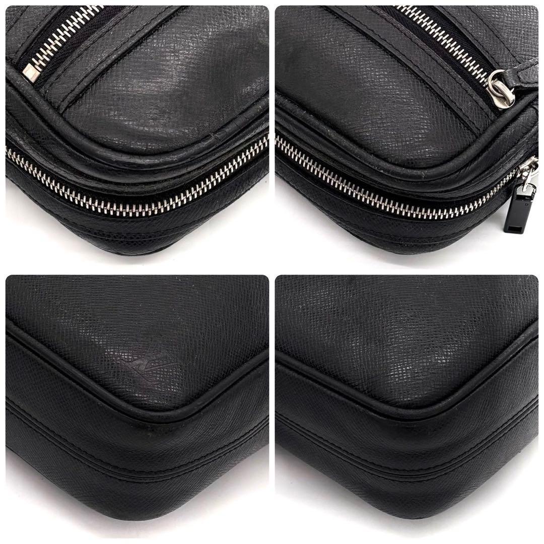 Louis Vuitton Taiga Dimitri Shoulder Bag Ardoise Black — view 7
