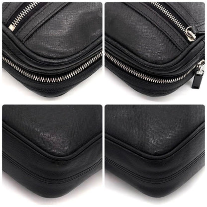 Louis Vuitton Taiga Dimitri Shoulder Bag Ardoise Black — view 7