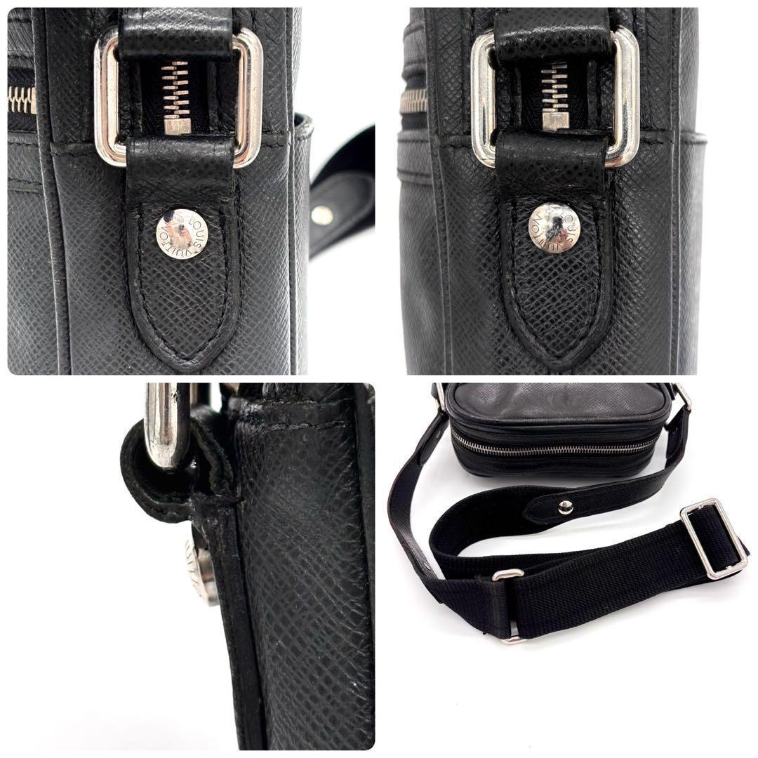 Louis Vuitton Taiga Dimitri Shoulder Bag Ardoise Black — view 9