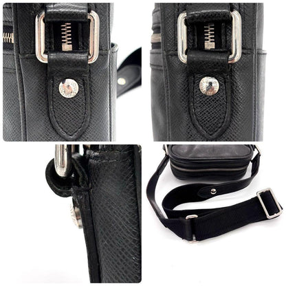 Louis Vuitton Taiga Dimitri Shoulder Bag Ardoise Black — view 9