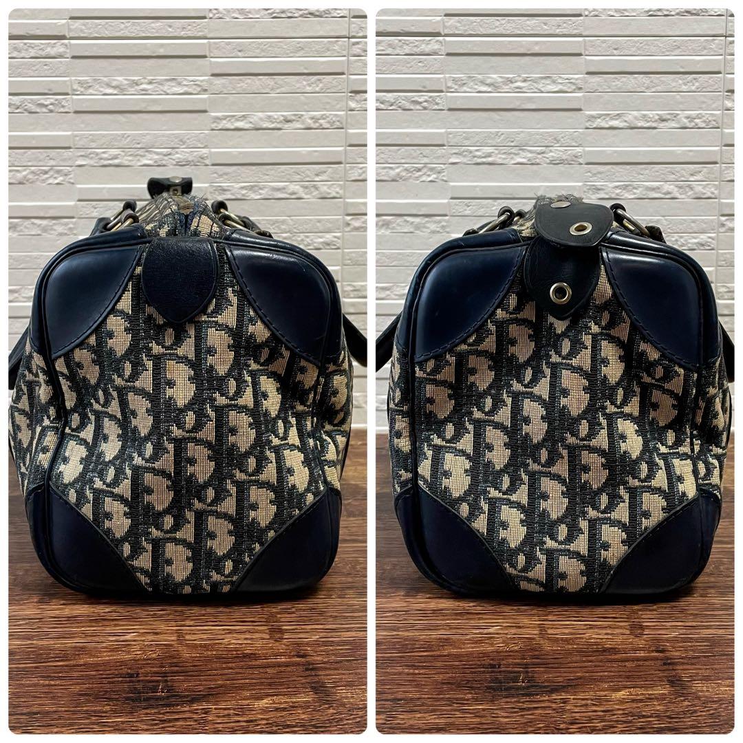 Dior Trotter Canvas Leather Mini Boston Hand Bag