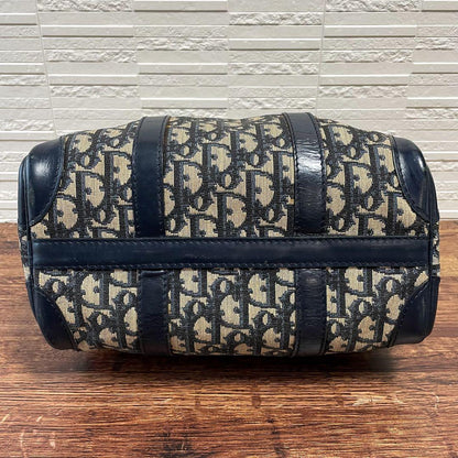 Dior Trotter Canvas Leather Mini Boston Hand Bag
