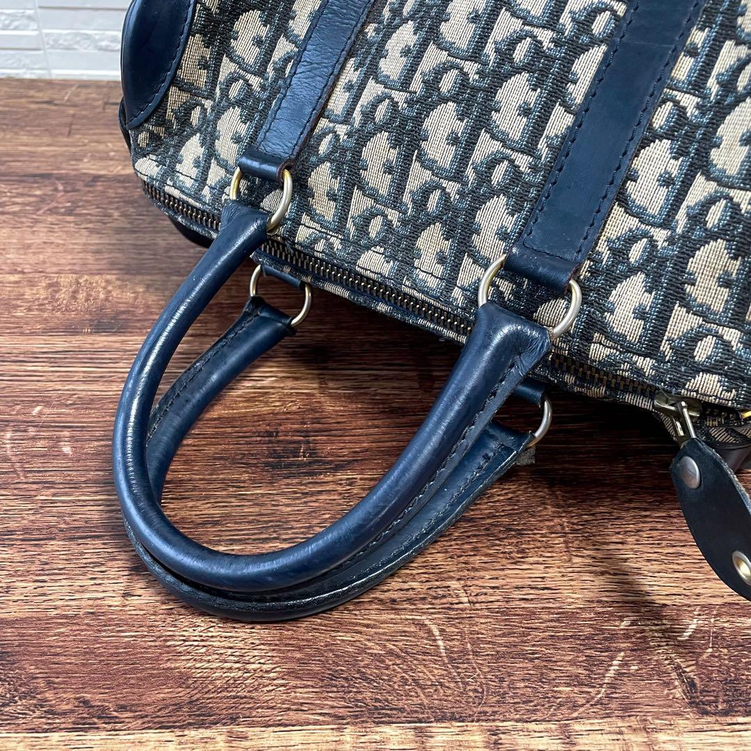 Dior Trotter Canvas Leather Mini Boston Hand Bag