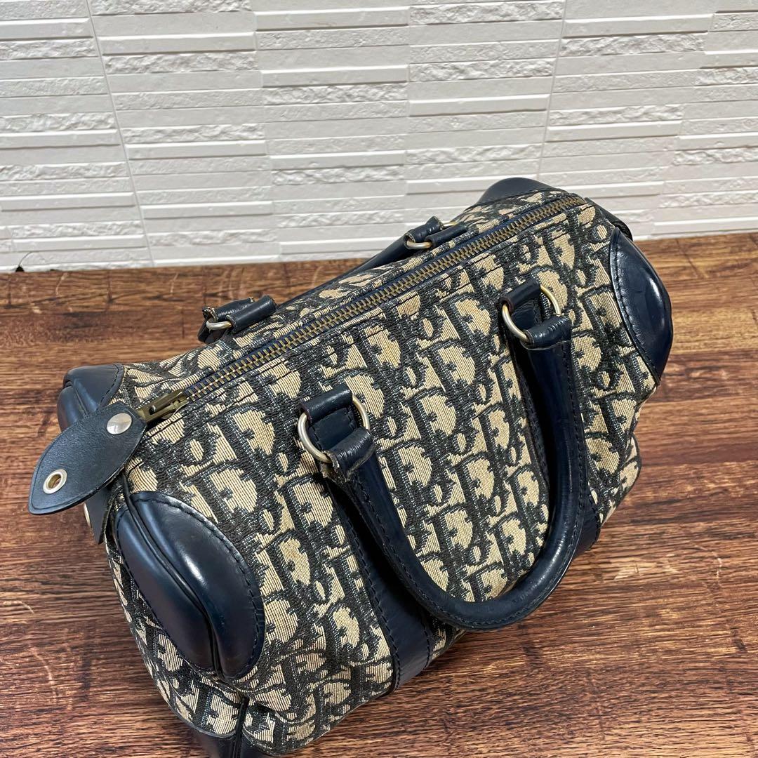 Dior Trotter Canvas Leather Mini Boston Hand Bag