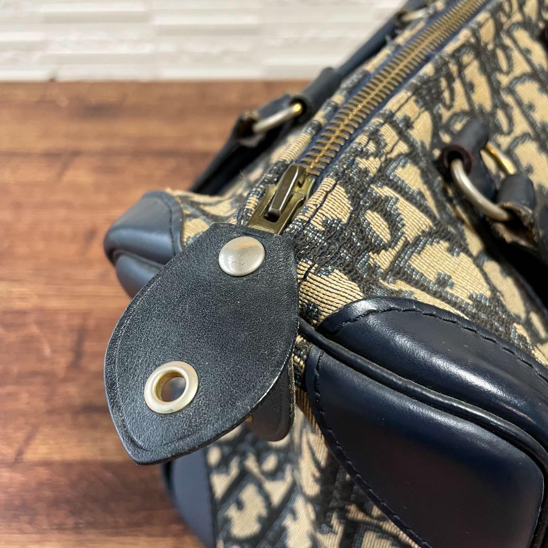 Dior Trotter Canvas Leather Mini Boston Hand Bag