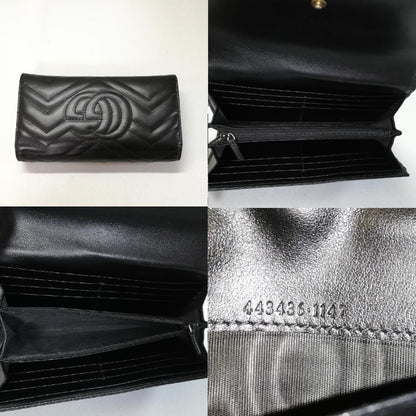 Gucci GG Marmont Chain Wallet Black Gold — view 4