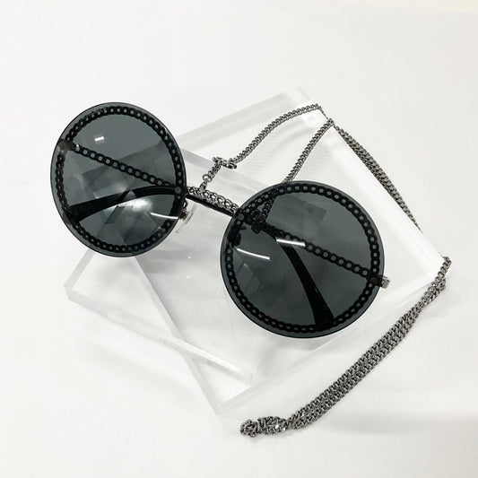 Chanel Sunglasses CC Logo Chain Eyewear Black