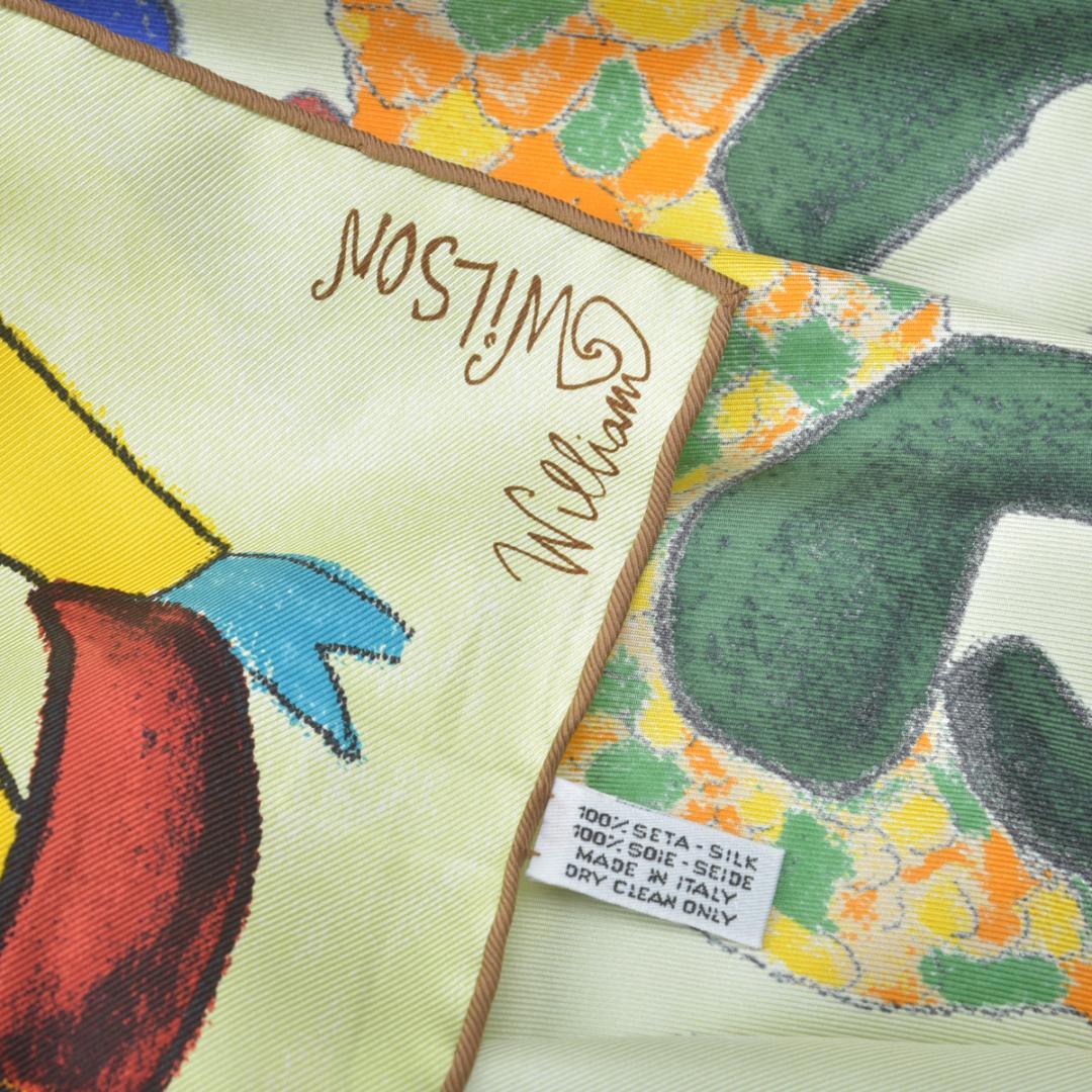 Louis Vuitton William Wilson Scarf 85 Silk with Green