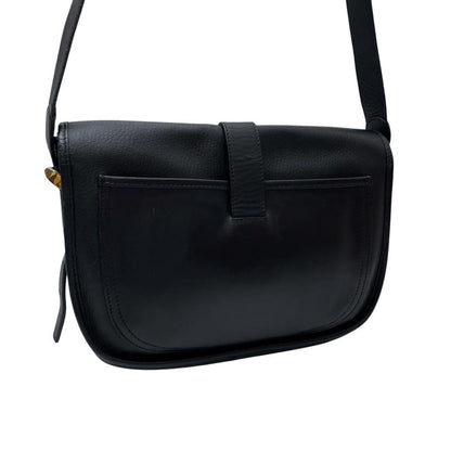 Loewe Leather Anagram Logo Shoulder Bag Gold Black — view 2