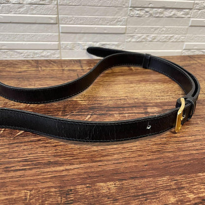 Celine Leather Gold Flap Shoulder Bag Black — view 7