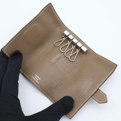 Hermes Bearn Key Case Etoupe Chevre Key Holder — view 5