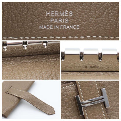 Hermes Bearn Key Case Etoupe Chevre Key Holder — view 7