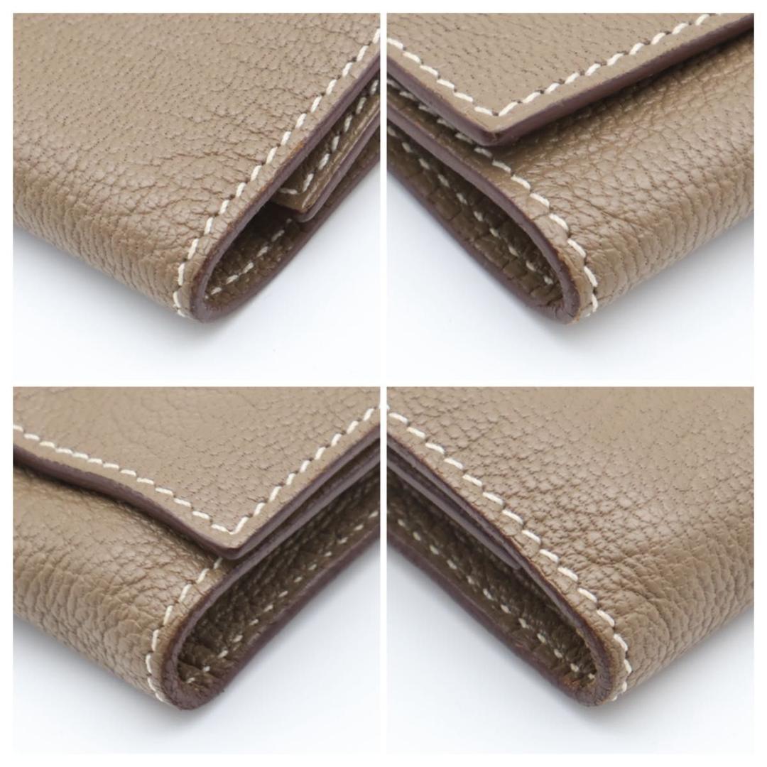 Hermes Bearn Key Case Etoupe Chevre Key Holder — view 8