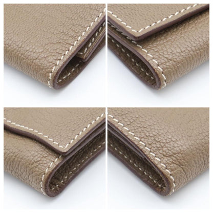 Hermes Bearn Key Case Etoupe Chevre Key Holder — view 8